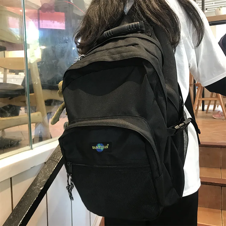 

Locomotive net, large capacity schoolbag, new art double shoulder backpack