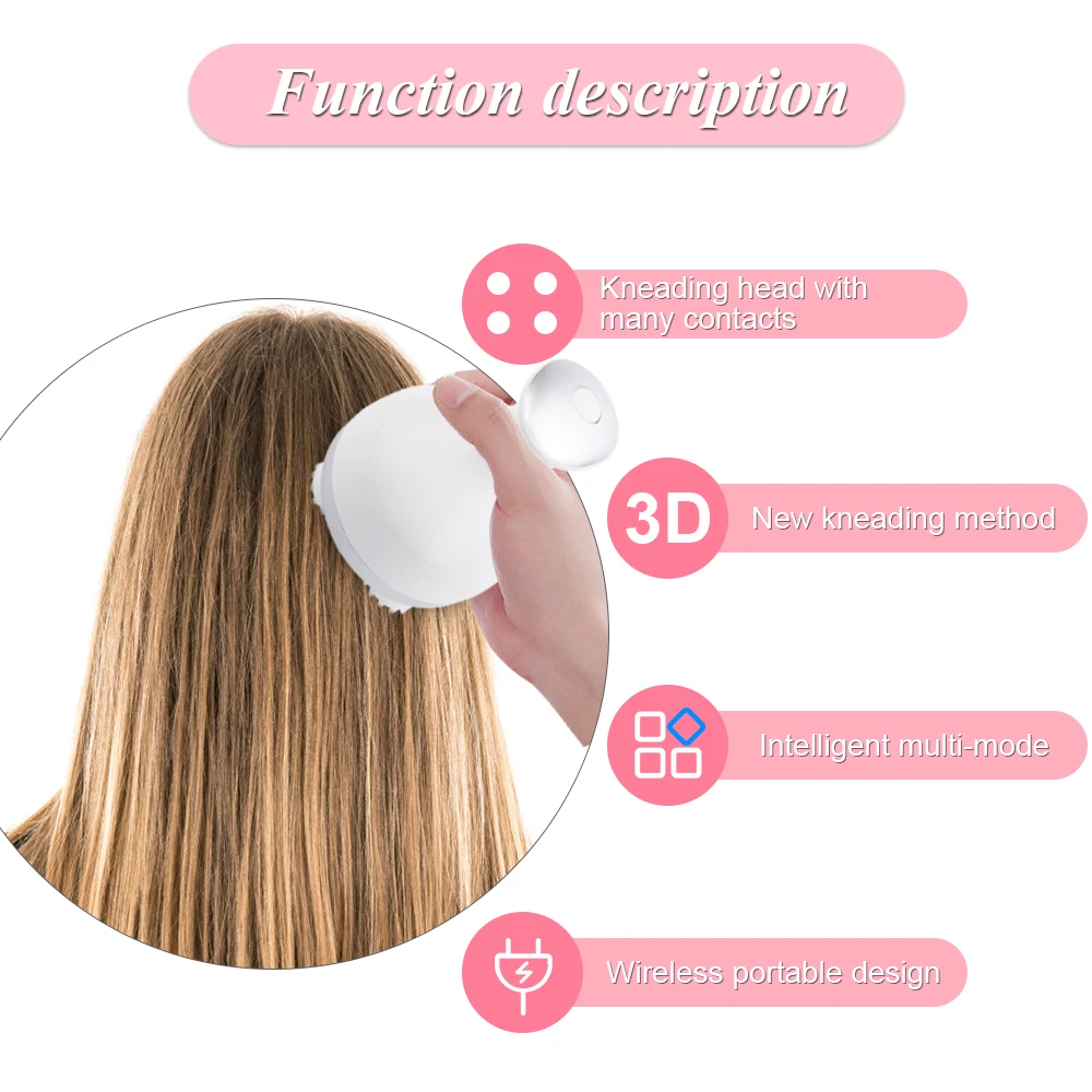 Electric Head Massager Cat Paw Massager Roller Body Relax Massage Household Handheld Wireless Massage Claw For Head Arms Legs