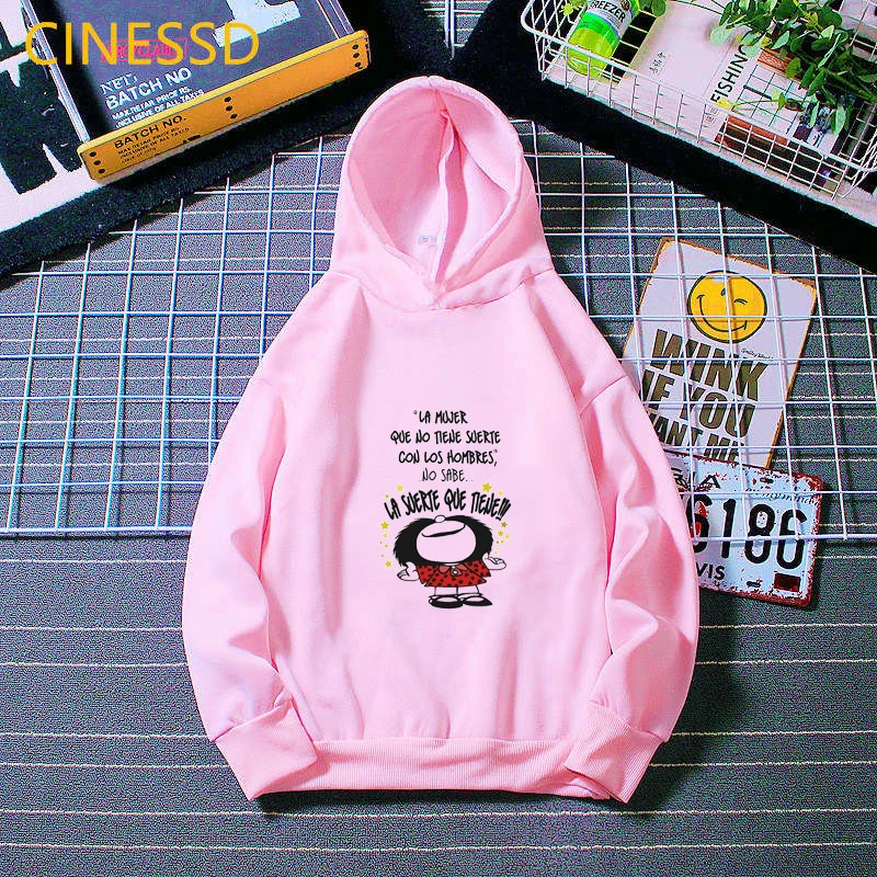 Mafalda Hoodie Children Harajuku Cute Funny Sweatshirt Winter 2020 Fashion Girls Clothes Unisex Tops Kids Teen Streetwear Fleece