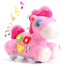 Детские развивающие игрушки, мультяшная музыкальная лошадь, игрушка-животное, детская игрушка для раннего образования для мальчиков и девочек, подарок на день рождения#40
