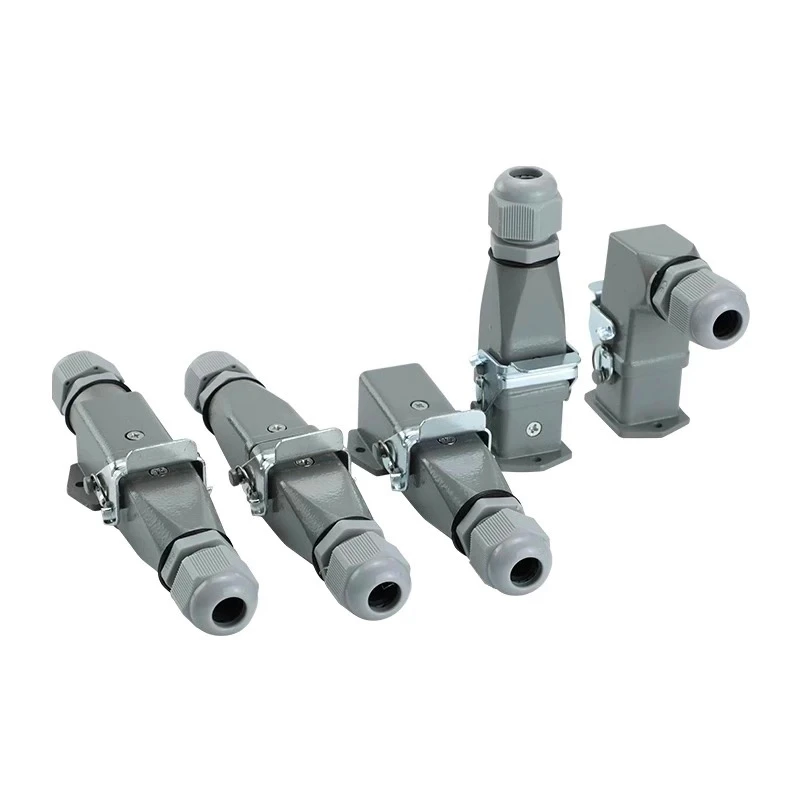 Enchufe de aviaci�n rectangular, HDC HA 4 Pin resistente al agua conector macho hembra