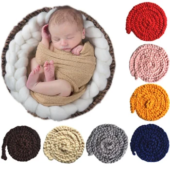 

Let'S Make Baby Photo Twist Blanket Photography Props Hand-Knitted Twist Braid Newborn Baby Blanket Photography Props