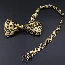 2 шт Свадебные представления регулируемый галстук-бабочка напечатанный галстук шафера стильный аксессуар(Леопардовый принт, Примечание