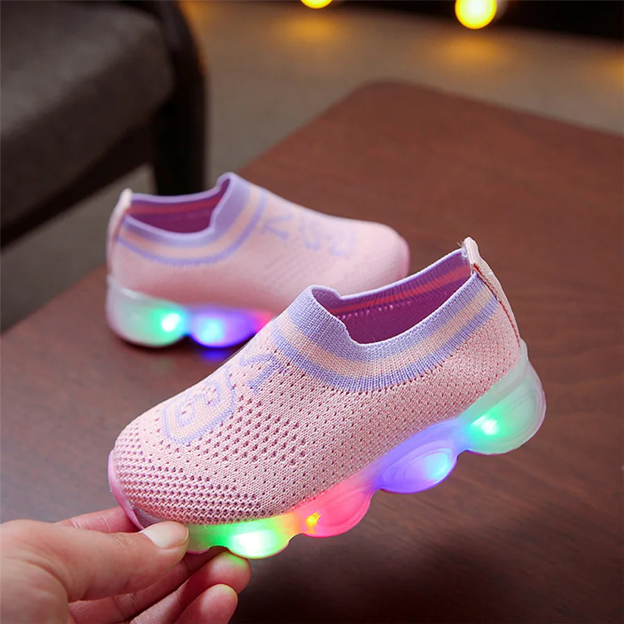 Glowing shoes colorful girls LED luminous laces flashing lights shoes kids sneakers lights boys sport shoes kids 40J24 (10)