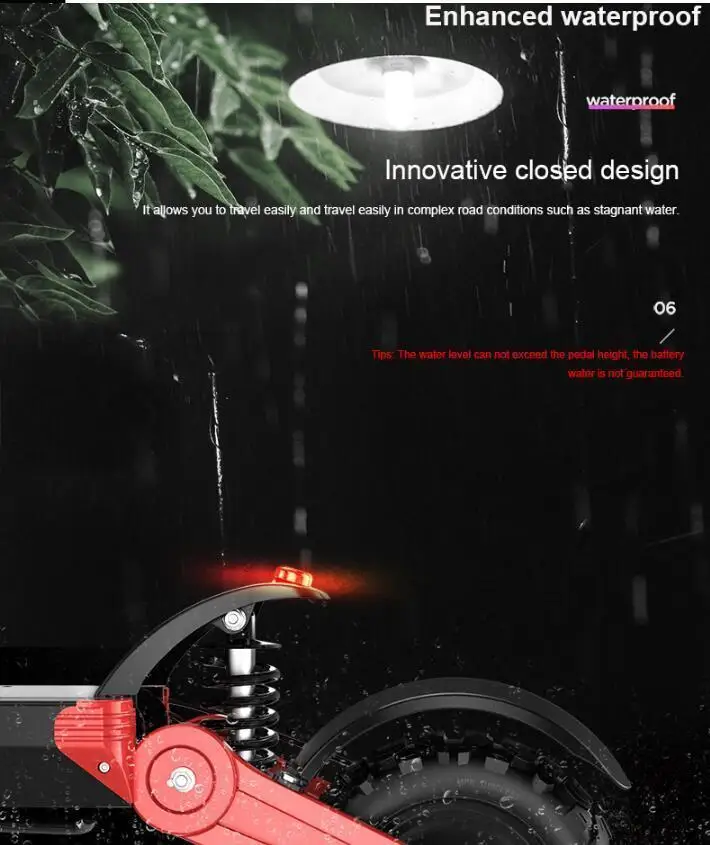 Foldable Electric Skateboard Two Wheels Electric Scooters Off Road Single Drive 500W 48V 35KMH Powerful Electric Bike (14)