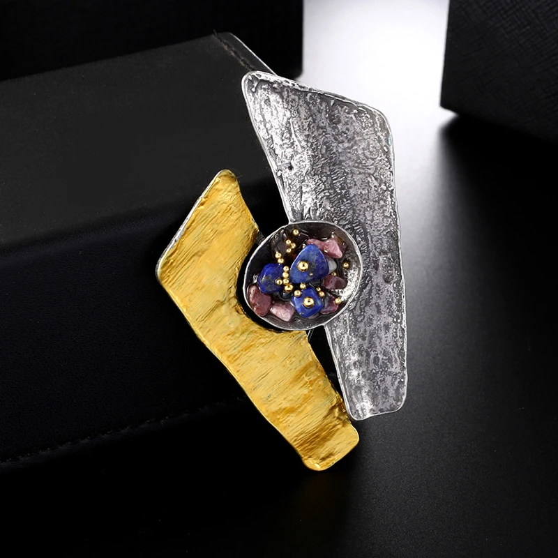 

Vintage Enamel Pin Matel Multicolor Stone Brooches For Men 2019 Fashion Geometric Brooch Pins Jewelry Dropshipping