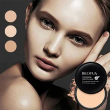 Косметика для контроля жирности лица консилер палитра Maquiagem сухая спрессованная пудра бронзаторы отбеливающая пудра для лица набор 3 цвета стойкий