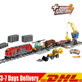 

In Stock DHL Compatible 02010 02008 02009 Cargo Train 60051 60052 60098 Remote Control Train Building Blocks Brick Toy