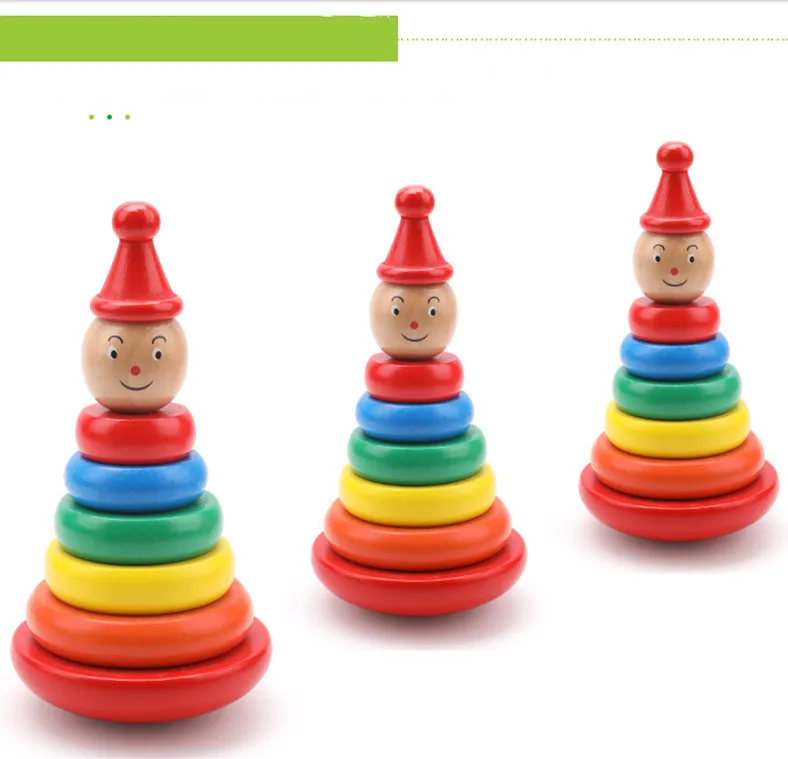 Детские Jenga Радуга башня из колец игрушка стеки Радуга круг для раннего развития игрушки