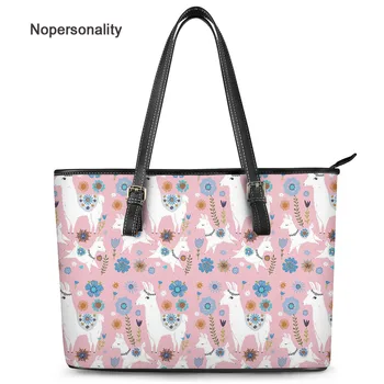 

Nopersonality Cute Alpaca/Llama Printed Handbags for Ladies Women Fashion Luxury Handbag Female Casual Travel Shoulder Bag Girls