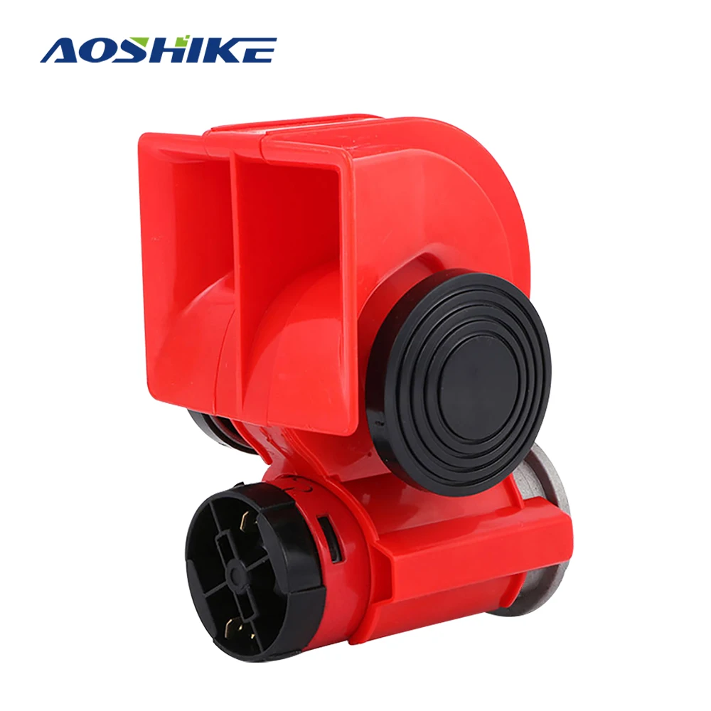 AOSHIKE 1 шт. автомобиль улитки насос 12V 24V 180W Универсальный Улитка воздушный насос рог для автомобилей и мотоциклов воздушный насос воздушный рожок красный квадратным носком