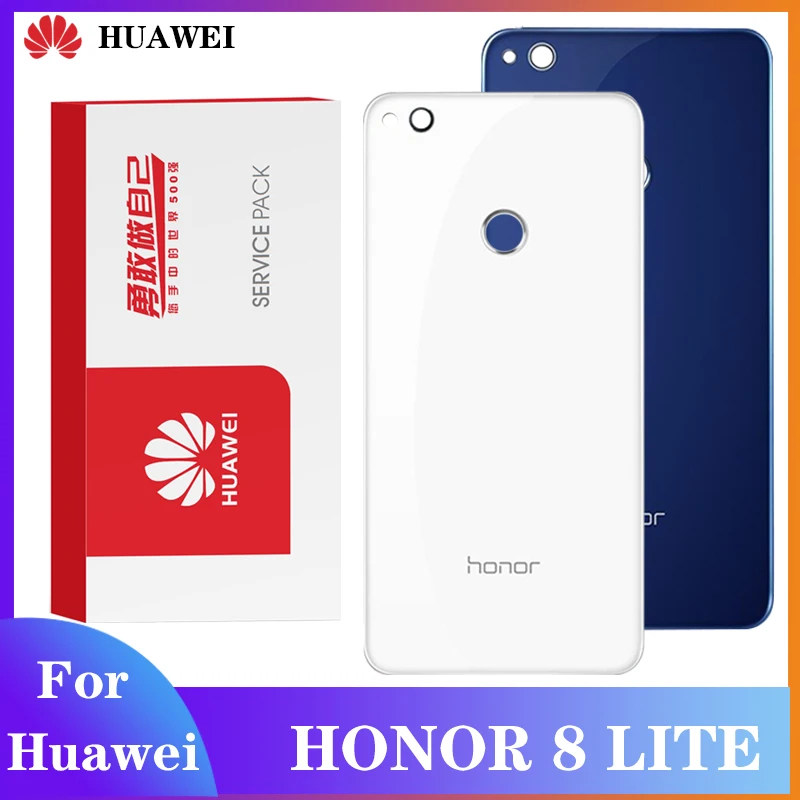 Оригинальный задний корпус Замена для Huawei Honor 8 Lite задняя крышка батарея стекло с клейкой наклейкой LITE|Экраны