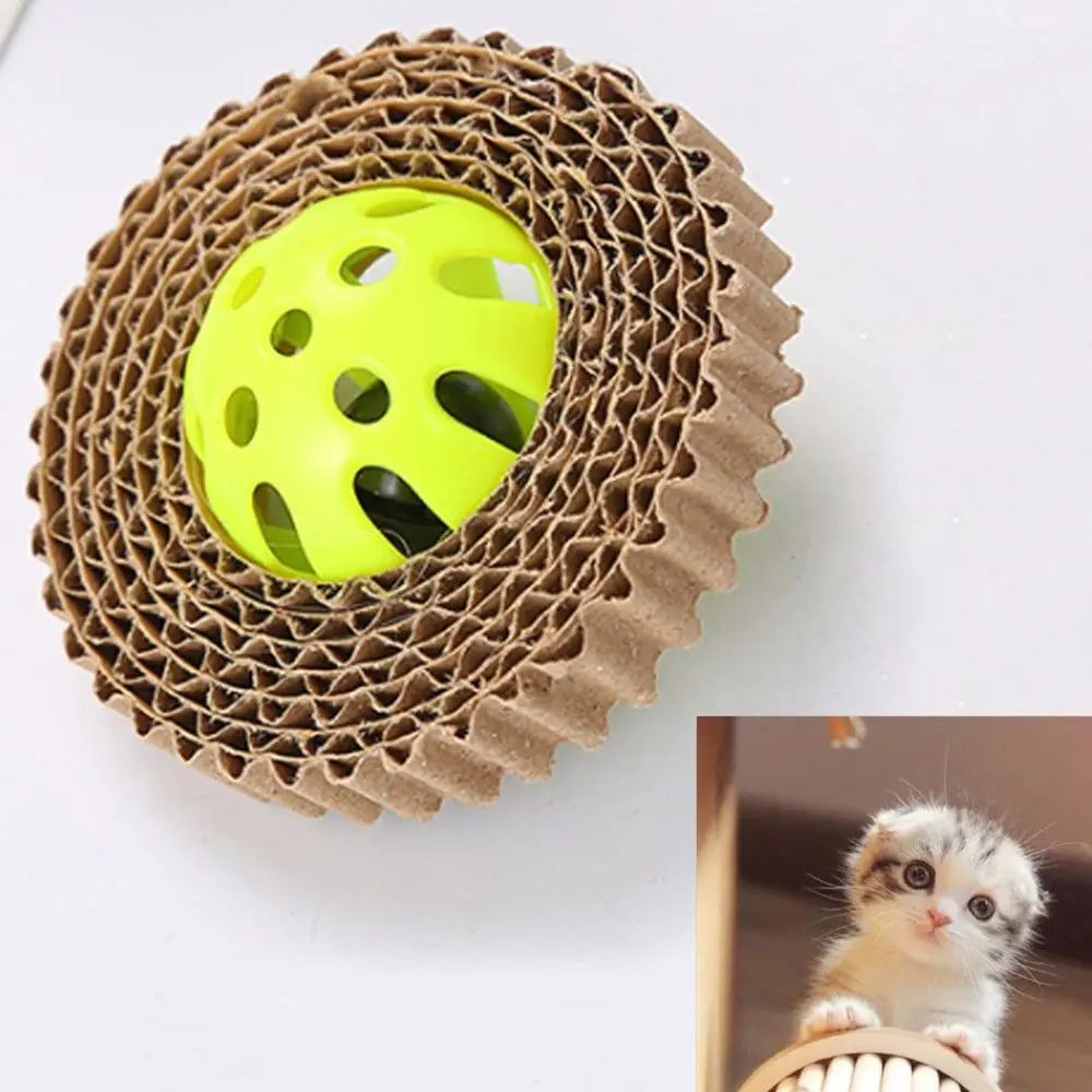 

Pet Cat Scratch Toys Cat Scratching Balls Posts Corrugated Paper Pet Training Exercise Interactive Toys Bell Ball Pet Supplies