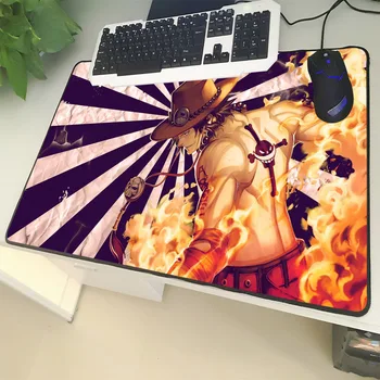 

XGZ Cartoon Large Size Mouse Pad Seamed One Piece Ace Pirates Friendship Pattern Laptop PC Table Mat Rubber Universal Non-slip