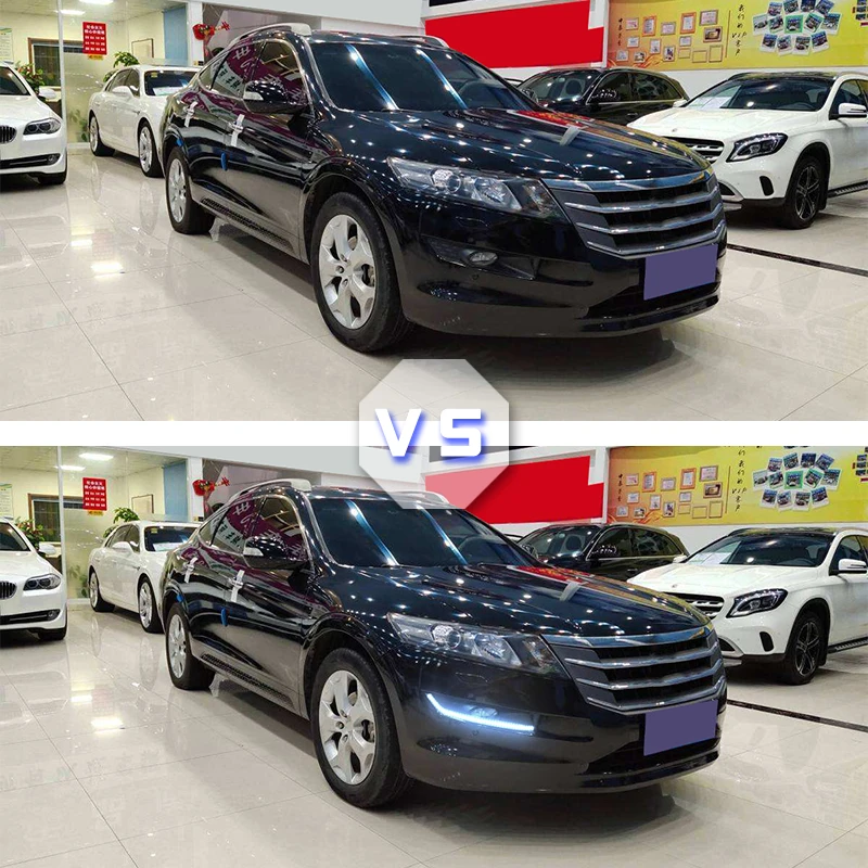 1 set LED DRL Daytime Running Lights 12V ABS Fog Lamps Cover Headlight Accessories For Honda Crosstour 2011 2012 2013