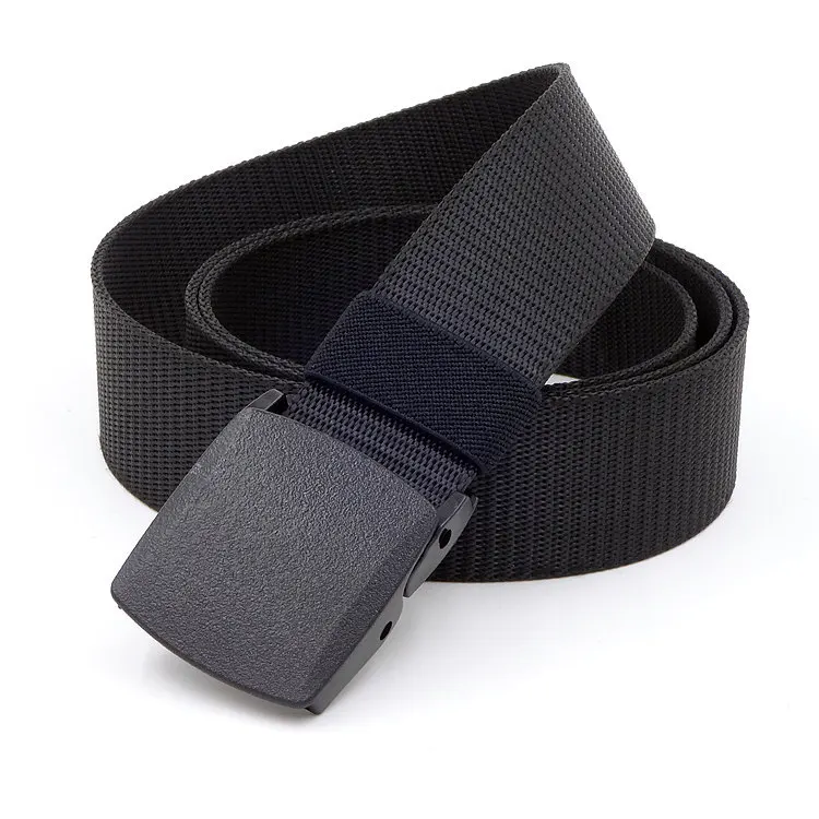 New Canvas Military Training Belt Men's Women's Automatic Smooth Buckle Belts Outdoor Tactical Nylon Leisure Belt Cintos