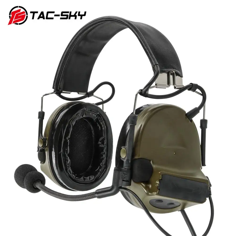 TAC-SKY COMTAC II силиконовые наушники Защита слуха шумоподавление звукосниматель Ушная гарнитура Военная Тактическая FG - Цвет: FG