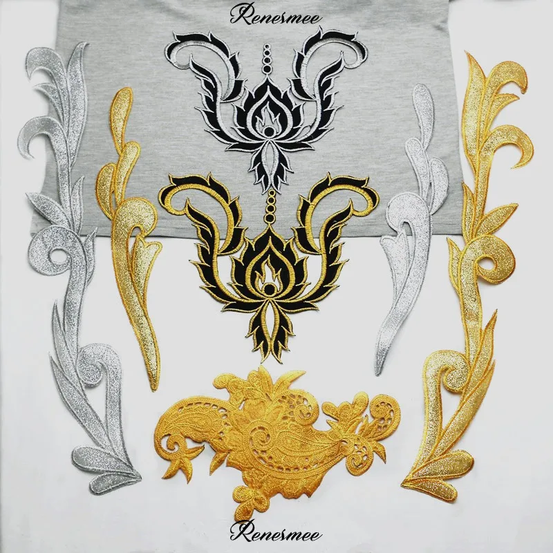 1 пара зеркал железо на золотом и серебряном цвете горячая Распродажа вышивка