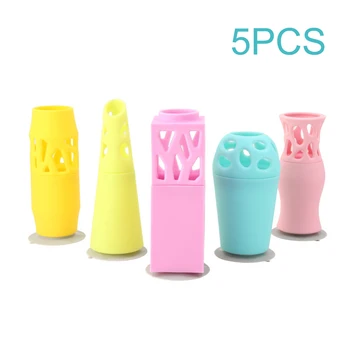 

5pcs Pierced Home Decor Freestanding Dinner Table Shatter Proof Silicone Flower Vase With Suction Cups Party Gift Living Room
