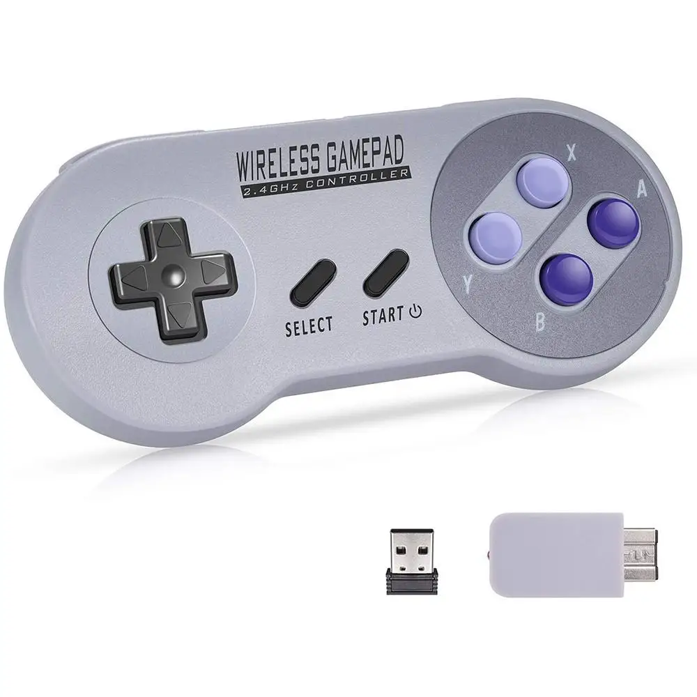 

Wireless Gamepads 2.4GHZ Joypad Joystick Controller for SNES Super Nintendo Classic MINI Console Remote Accessories
