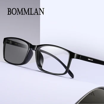 

BOMMLAN 2020 new retro color-changing anti-blue light glasses for men and women tr frame flat mirror anti-UV glasses