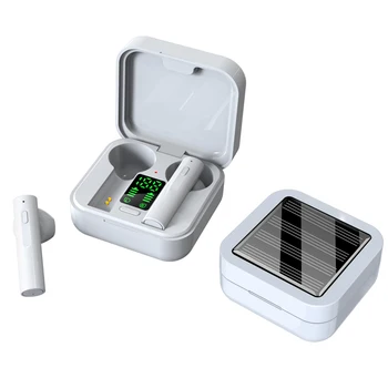 

Wireless Earbuds Bluetooth 5.0 Smart Control Sport Headphones Waterproof Hi-Fi Sound Earphones with Solar Powered Charge Case