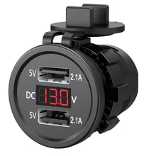 Зарядное устройство аксессуары двойной USB гнездо адаптера питание на выходе прочный автомобиль мотоцикл Водонепроницаемый напряжение Авт...(China)