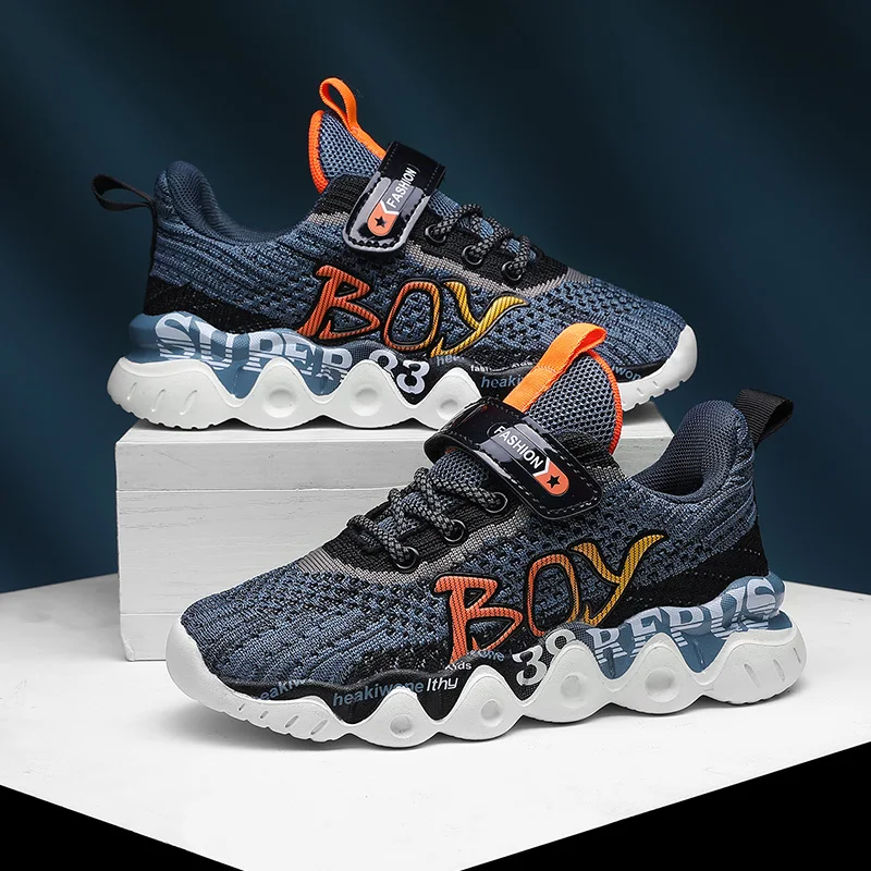

New Boys'Brand shoes children's tennis fashion casual shoe Girls children's Mesh sports shoes boy girl running letter shoes kdis