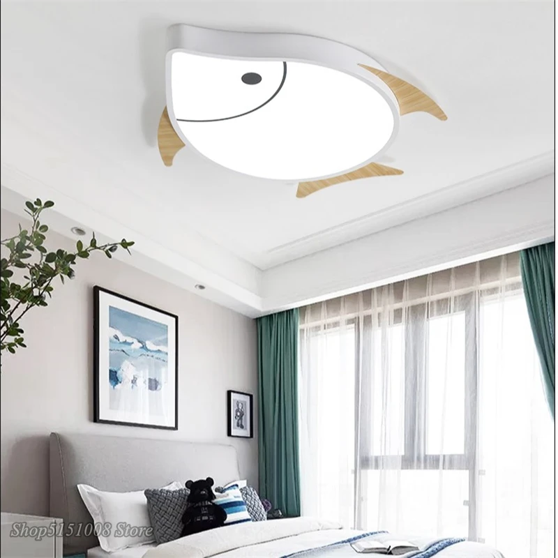 

Nordic Fish Shaped Cartoon LED Ceiling Lamp modern For Kids Bedroom Girls Ceiling light Luminaire Indoor decor Lighting Fixiture