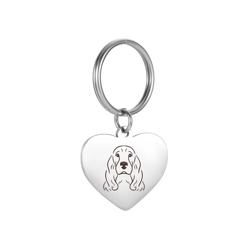 

My Shape Personalized Dogs Keychain For Men Women Cute Pets Name Cartoon Photo Customized Heart Stainless Steel Key Ring Chain
