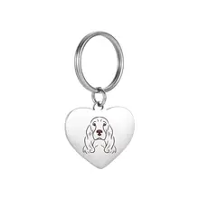 My Shape Personalized Dogs Keychain For Men Women Cute Pets Name Cartoon Photo Customized Heart Stainless Steel Key Ring Chain
