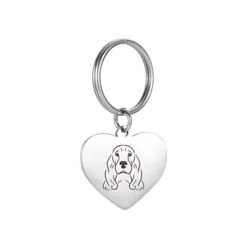 

My Shape Personalized Dogs Keychain For Men Women Cute Pets Name Cartoon Photo Customized Heart Stainless Steel Key Ring Chain