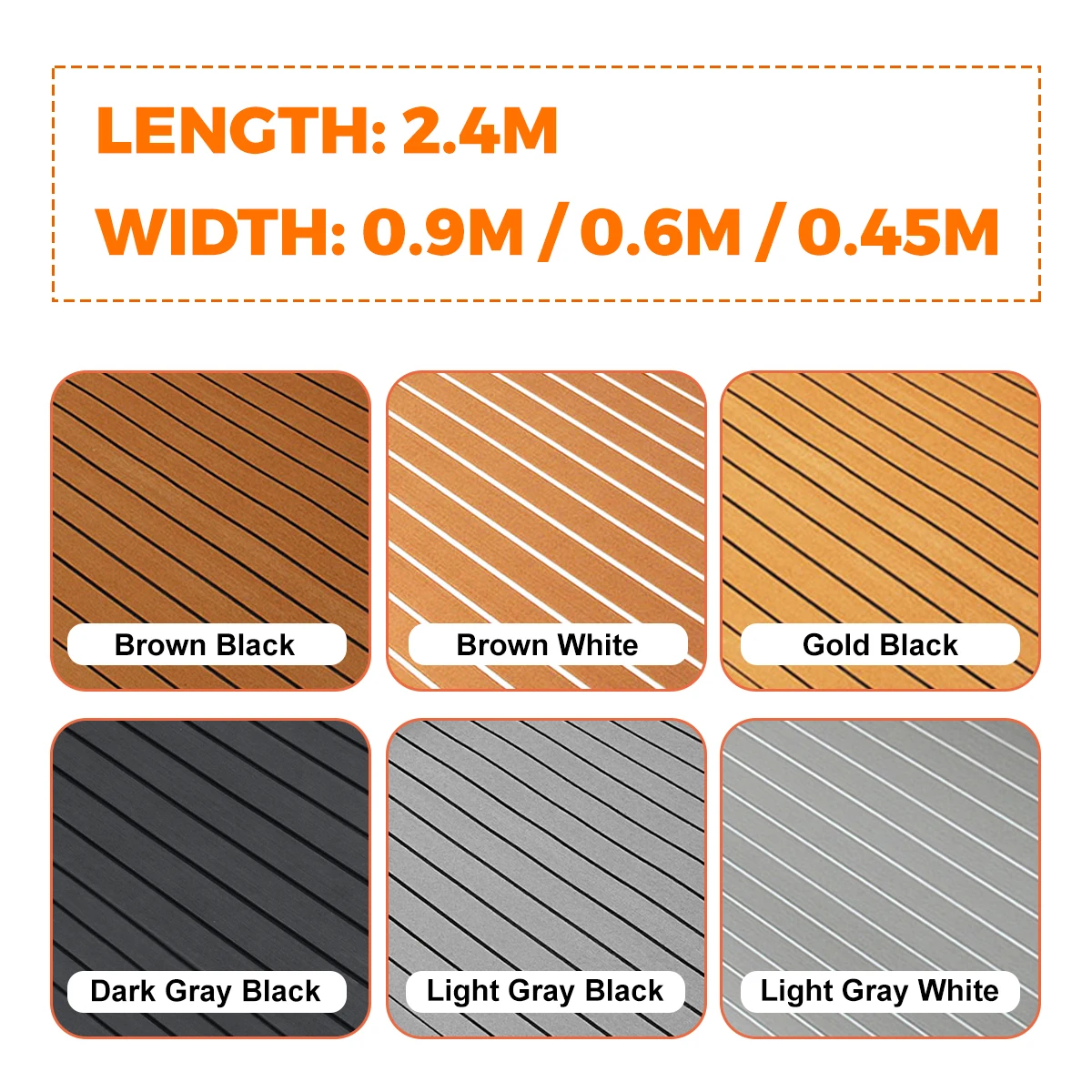 Boat Deck Mat Self-Adhesive EVA Foam 2.4m