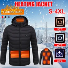 

Heated Thermal Vest Men USB Heated Winter Outdoor Electric Heating Jackets Warm Sprots Thermal Coat Clothing for Camping Hunting