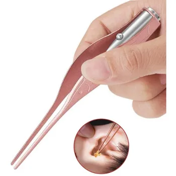 

Ear Cleaner Spoon LED Flash Light Ear Wax Curette Picker Visual Children Earpick Eer Wax Dig Remover Ear Nose Novel Tweezer #