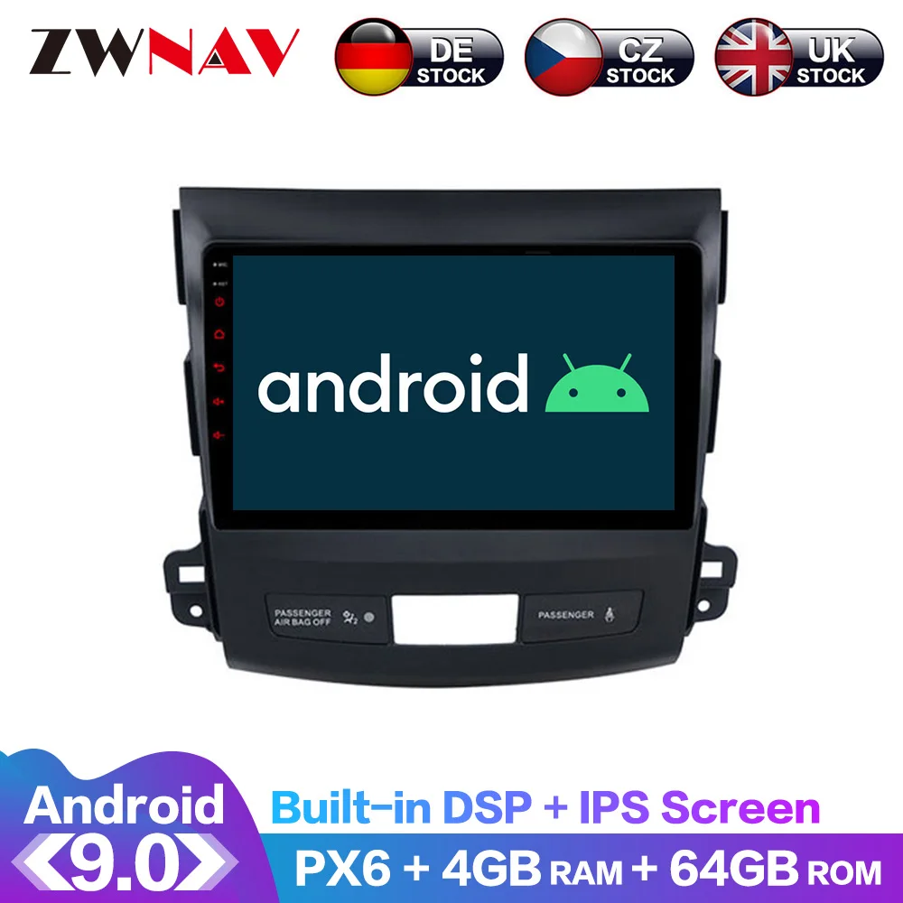 

Android 9.0 4+64G PX6 DSP Carplay Radio Car DVD Player GPS navigation For Mitsubishi Outlander 2007-2012 Head Unit Multimedia
