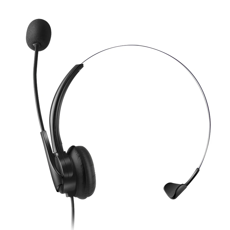 Telephone Headset Call Center Operator USB Corded Offical Headphone with Mini for Computer Laptop PC