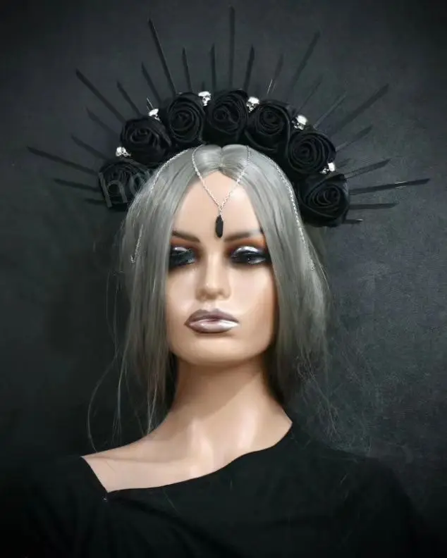 Hrlace Halo Stirnband Mit Krone - Eleganter Haarreif Für Festivals & Cosplay