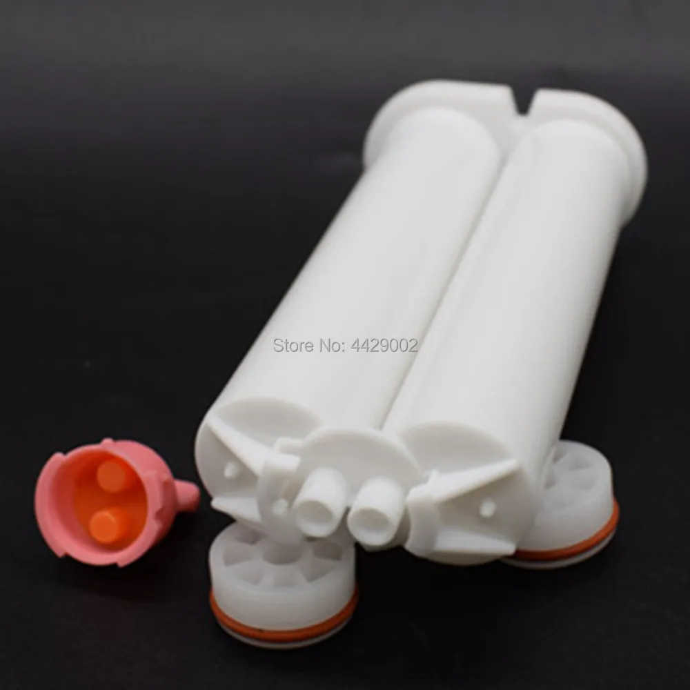 

50ml Manual Applicator 1:1 Dual Cartridge Resin Mixer Adhesive Gun AB Glue Tube Dual Glue Cartridge Two Component Dispenser Tube