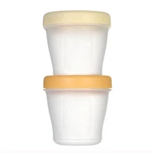 Контейнер, 2 упаковки, детская Пищевая формула, коробка для хранения продуктов, безопасные, складывающиеся контейнеры для морозилки, чашки для детского питания, для сока молока