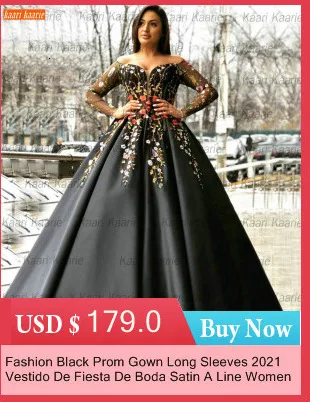 Boho Black Evening Dresses 2021 Robe De Soirée De Mariage A Line Appliqus Vestido De Festa De Casamento Formal Women Party Dress formal gowns