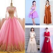 Платья для выпускного вечера вышивка кружева без рукавов o-образным вырезом женское вечернее платье LX096 Prm платья больше стиля