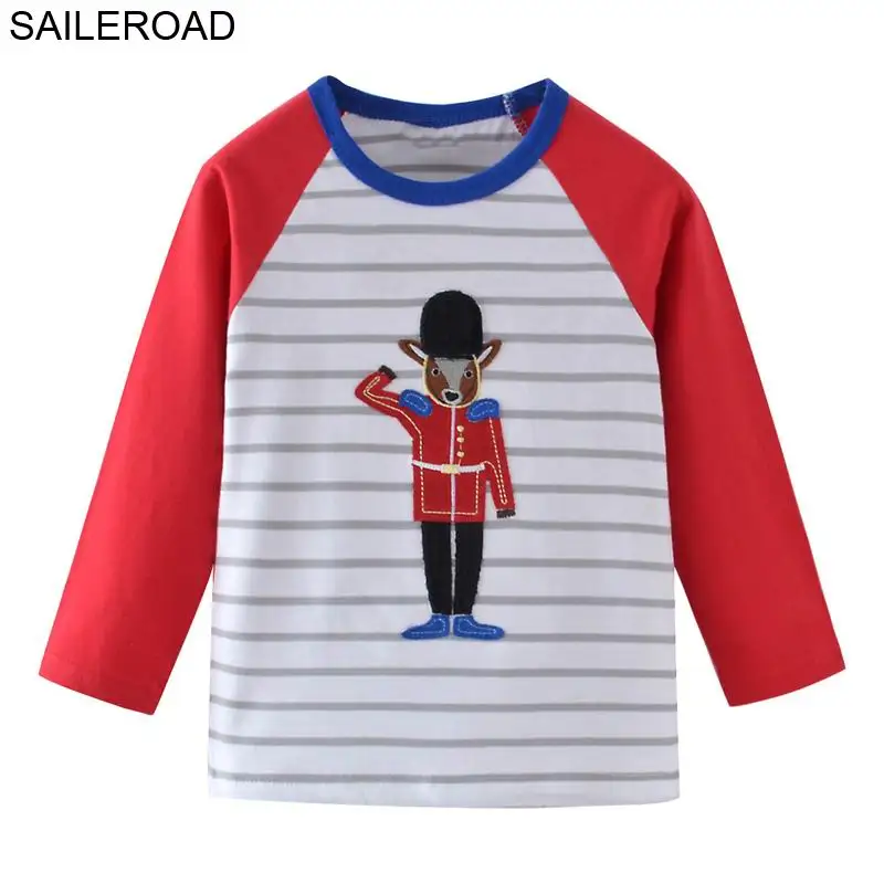 5420 same picture SAILEROAD Мультфильм Крокодил Pattern Дети Дети Мальчики Девочки С Длинными Рукавами Футболки Хлопок Детские Детская Одежда Весна Футболки - Цвет: 5420 same picture
