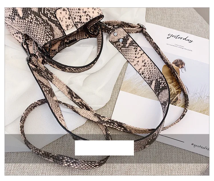 Брендовая дизайнерская женская сумка-мешок змеиная женская сумка-мессенджер через плечо из искусственной кожи с широким ремешком женские сумки на плечо женские сумки