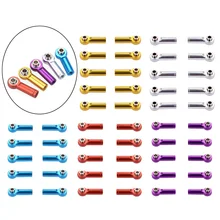 10 Uds. Aluminio M4 RC enlace barra de acoplamiento extremo bola Junta cabeza para 1/10 1/8 Traxxas Slash Stampede Axial SCX10 Axial HSP
