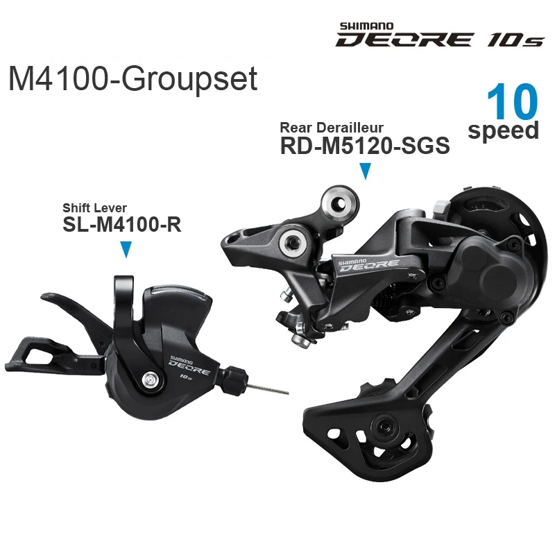 Dérailleur Shimano DEORE RD-M4120-SGS - 10/11 Vitesses - 2x10 2x11 - Cage Longue - Neuf