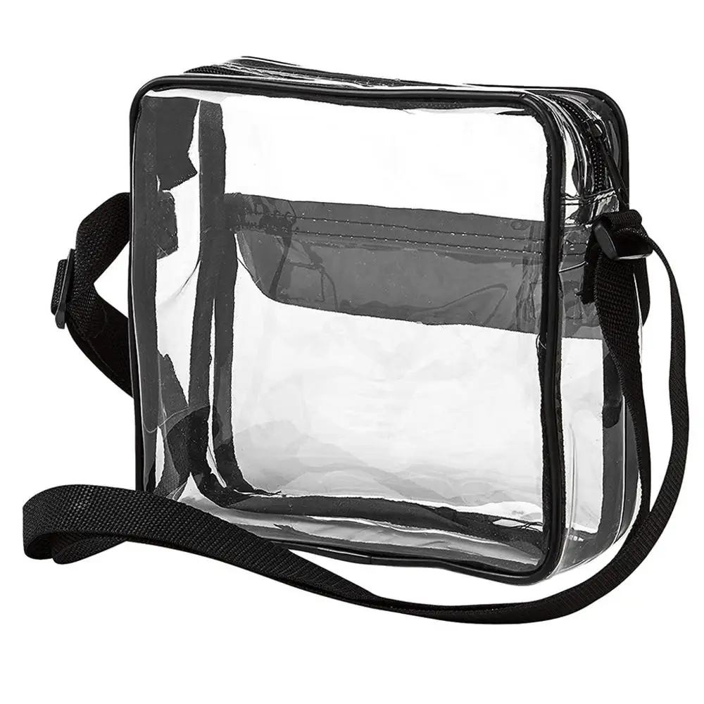 

Casual PVC Transparent Clear Woman Crossbody Bags Shoulder Bag Handbag Jelly Small Phone Bags with Card Holder Wide Flap#50