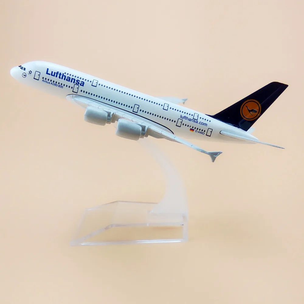 16 см Air Германия Lufthansa Airbus A380-800 380 Airways Airlines металлический сплав модель самолета