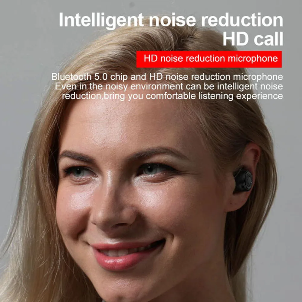 Спортивные водонепроницаемые TWS Bluetooth 5,0 наушники-вкладыши шумоподавление музыкальный наушник с зарядным устройством удобно носить
