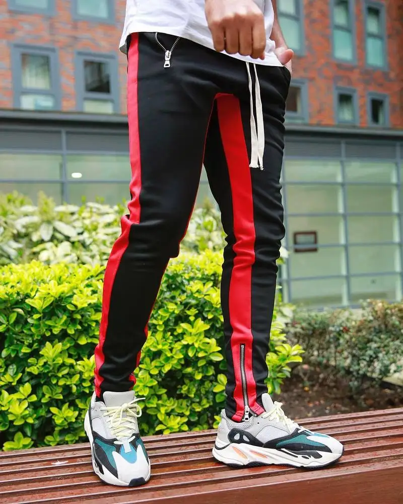 Men Sweatpants With Zipper Pockets Open 
